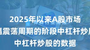 2025年以来A股市场处于宽幅震荡周期的阶段中杠杆炒股的数据